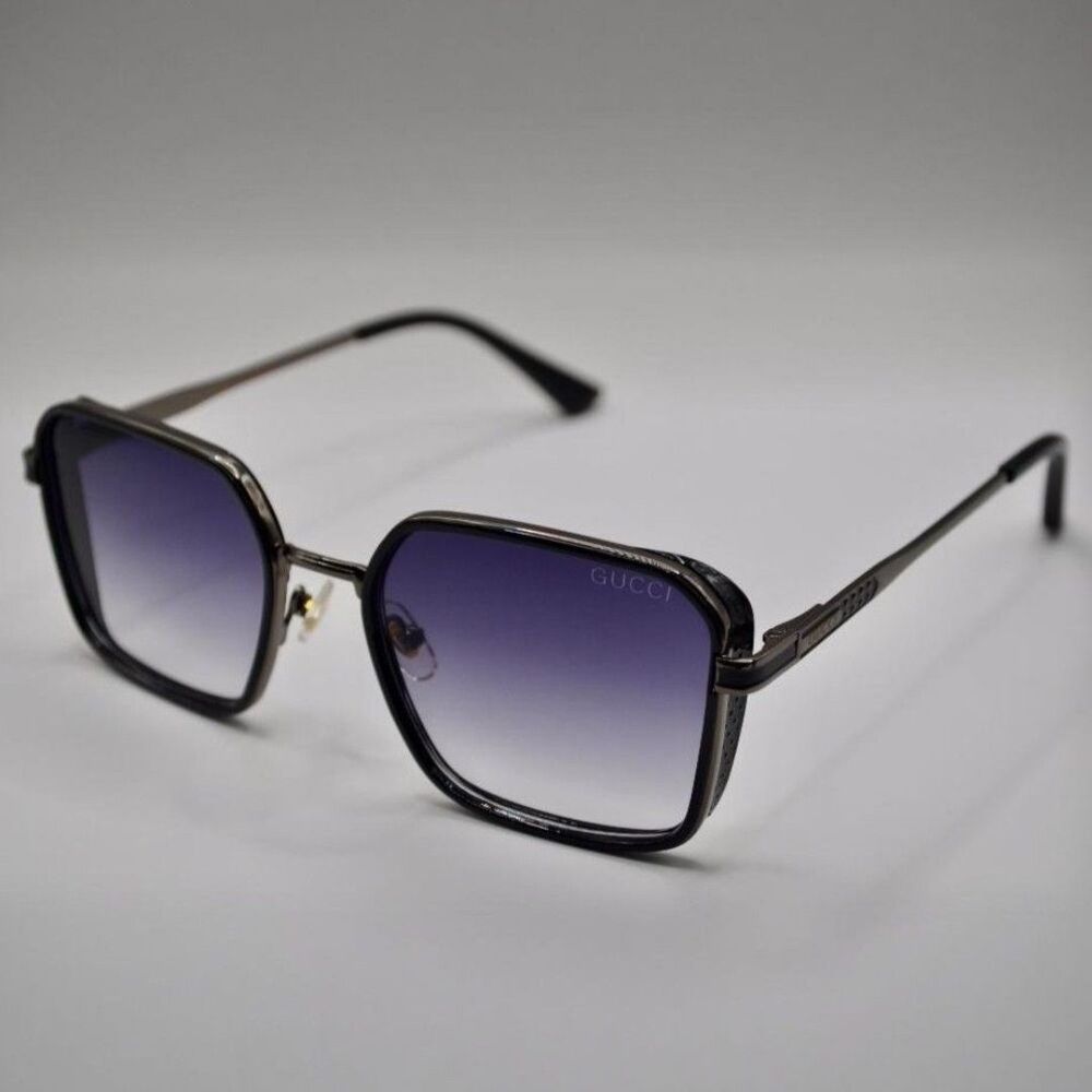 Gucci Women’s Sunglasses | Silver & Black | Purple Gray Gradient | 56-16-145
